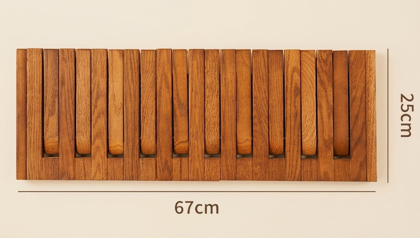 Walnut Wall-Mounted Coat Rack