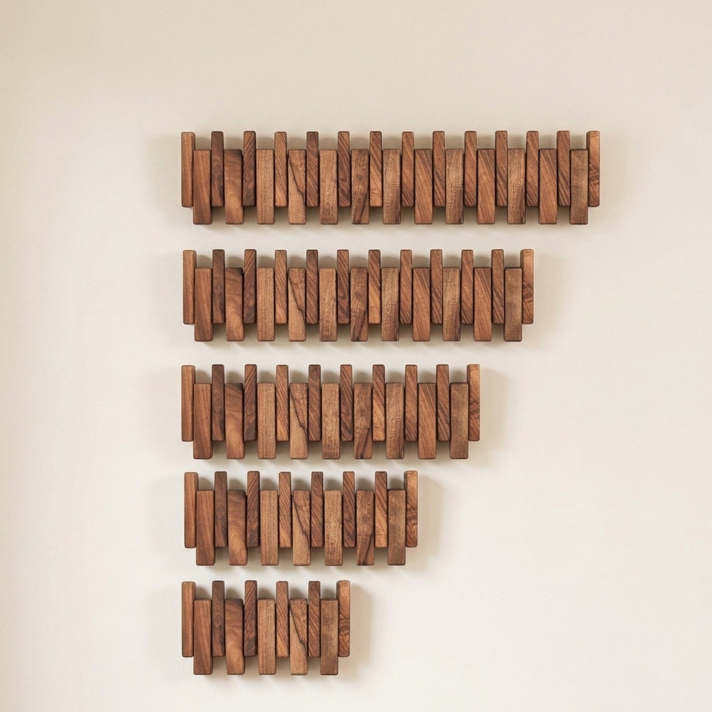 Solid Beech&Walnut Wall Organizer
