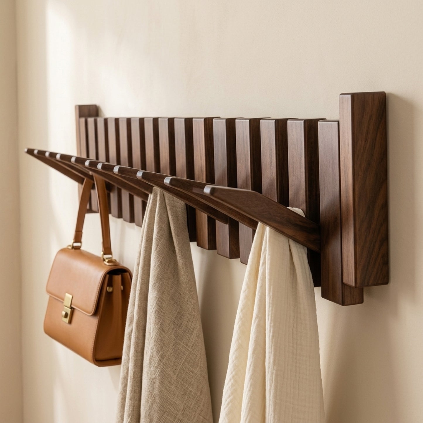 Beech Wood Wall Rack