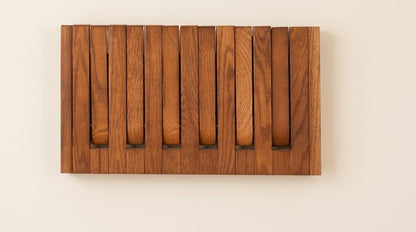 Walnut Wall-Mounted Coat Rack