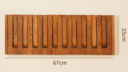 Walnut Wall-Mounted Coat Rack