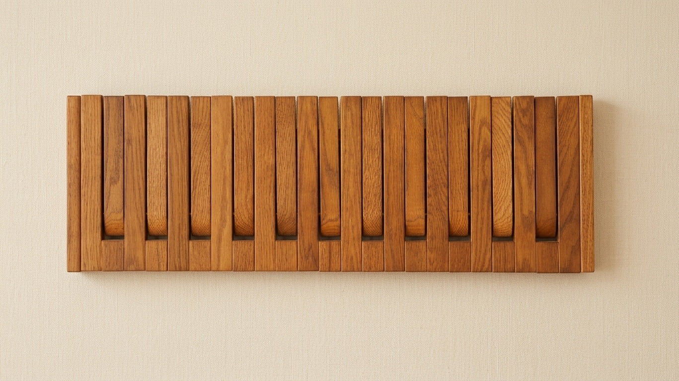 Walnut Wall-Mounted Coat Rack