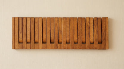 Walnut Wall-Mounted Coat Rack