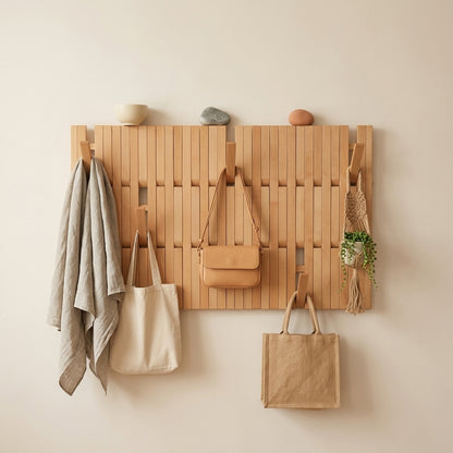 Wall Mounted Wooden Coat Rack