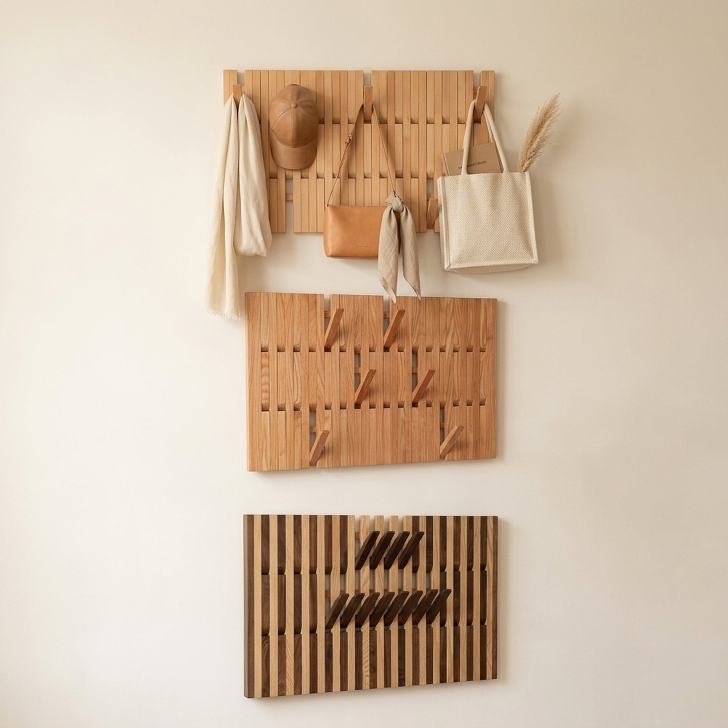 Wall Mounted Wooden Coat Rack