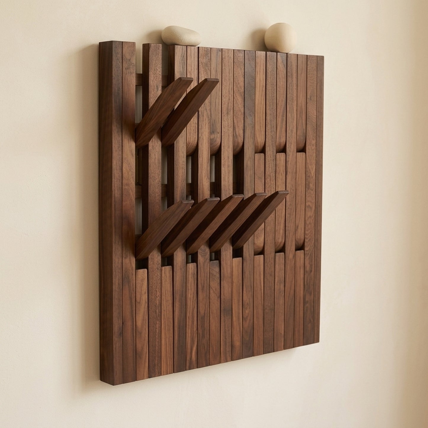 Wall Mounted Wooden Coat Rack
