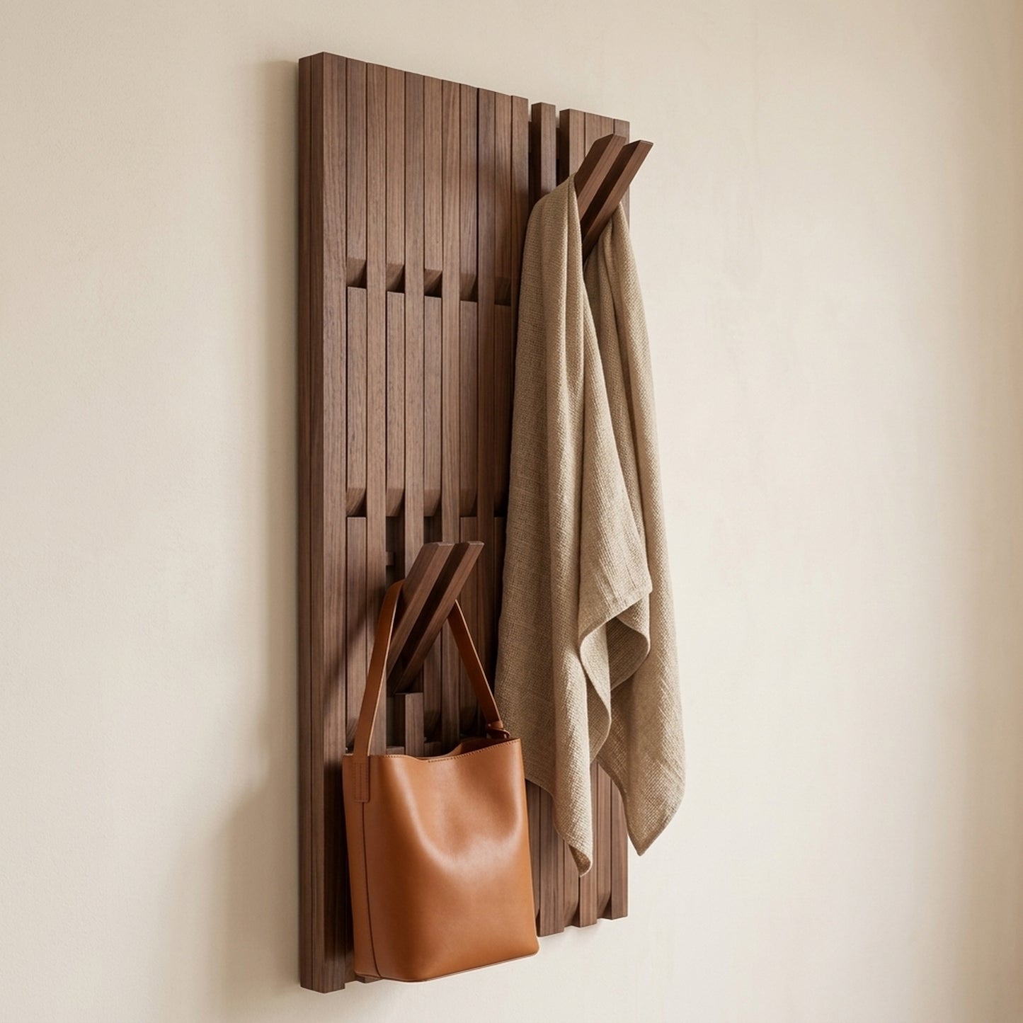 Wall Mounted Wooden Coat Rack