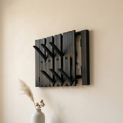 Black Wooden Electrical Box Cover, Wall Rack Storage
