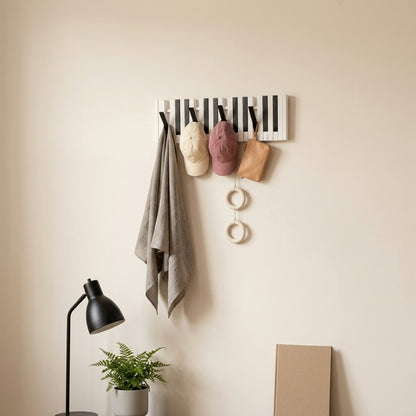 Wooden Wall-Mounted Piano Coat Rack