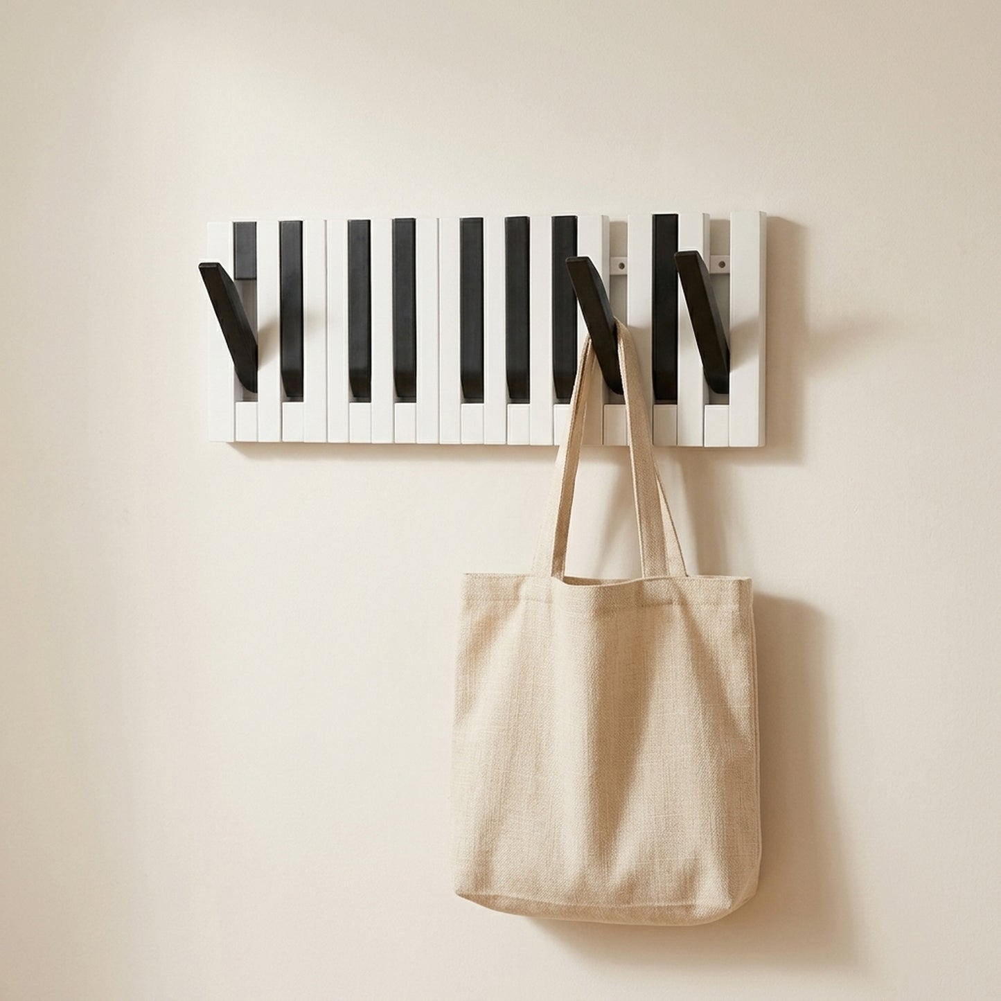 Wooden Wall-Mounted Piano Coat Rack