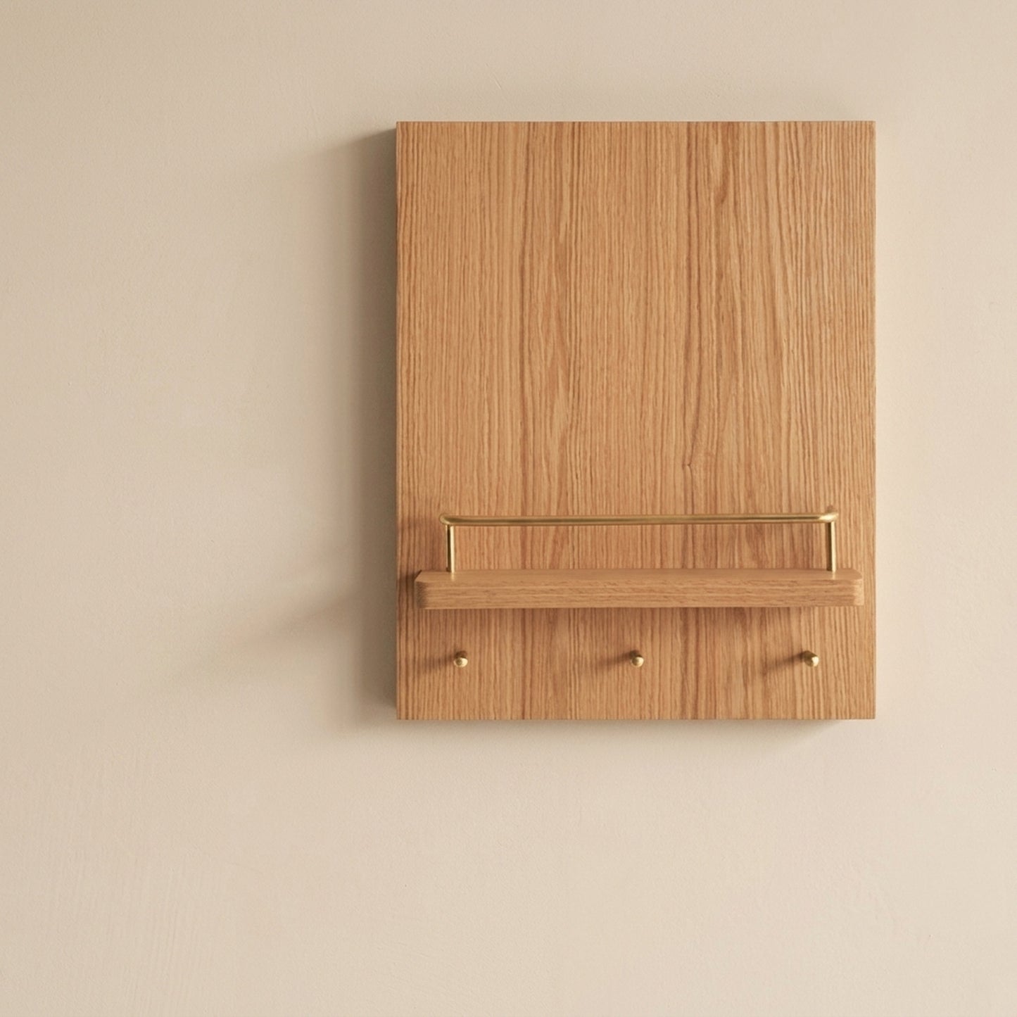 Oak Wood Meter Box Cover Shelf