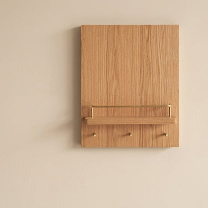 Oak Wood Meter Box Cover Shelf
