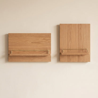 North American Walnut Meter Box Cover Shelf