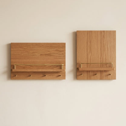 Oak Wood Meter Box Cover Shelf