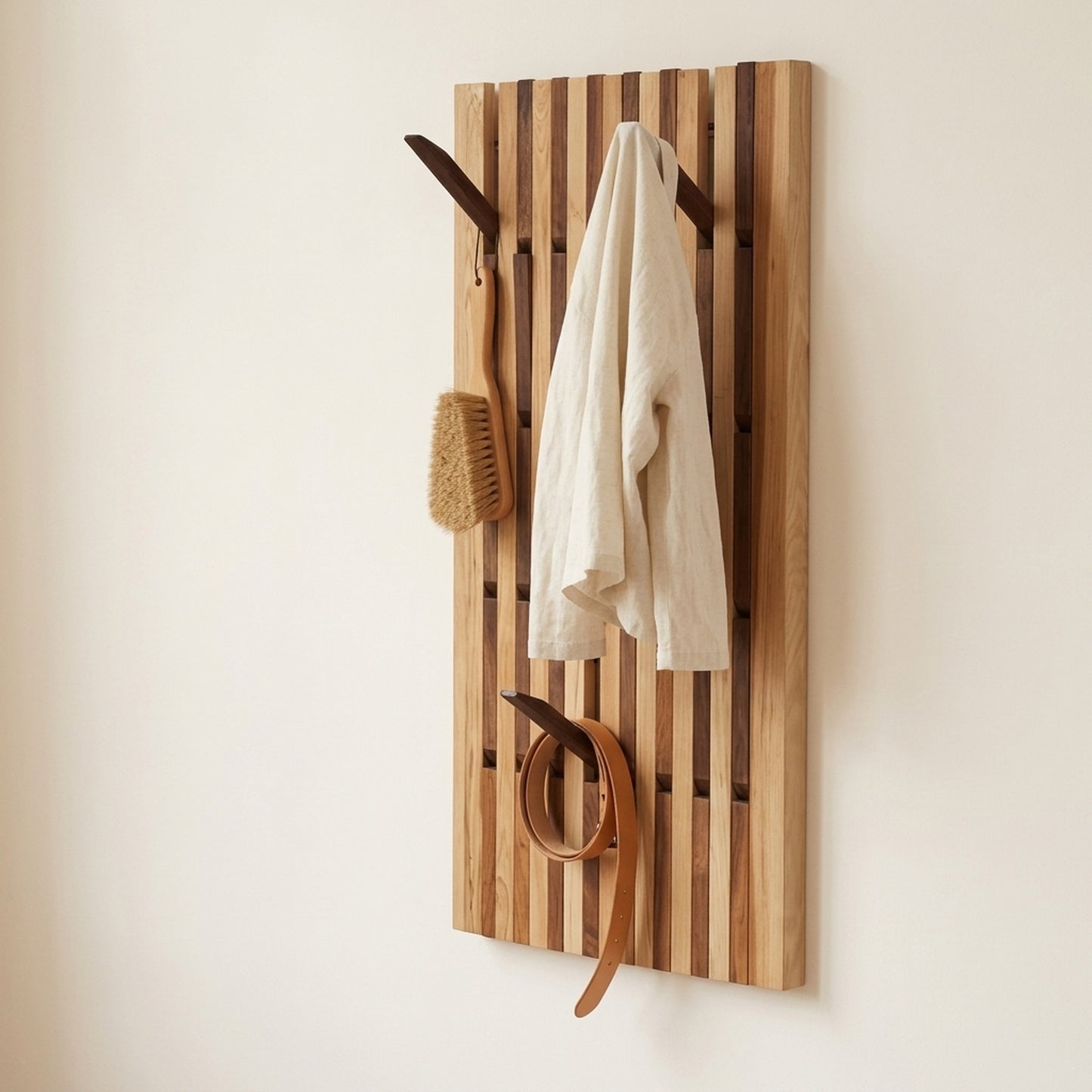 Wall Mounted Wooden Coat Rack
