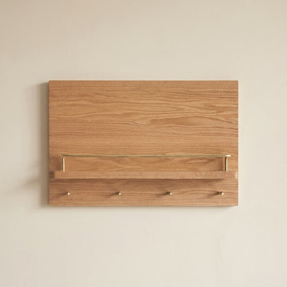 North American Walnut Meter Box Cover Shelf