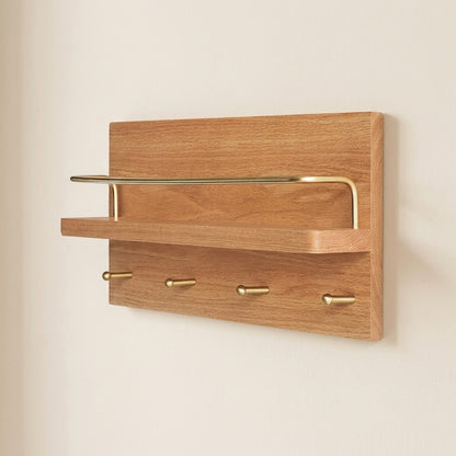 North American Walnut Meter Box Cover Shelf
