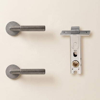 Solid Brass Cowhide Leather Door Lever (Copy)