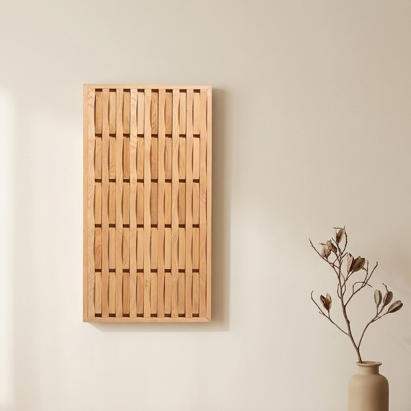 Solid Red Oak Foldable Wall Rack