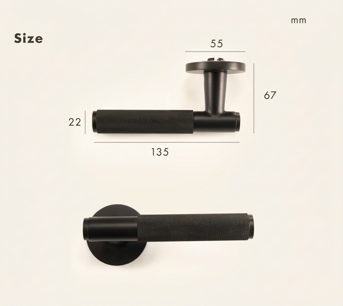 Knurled Door Lever
