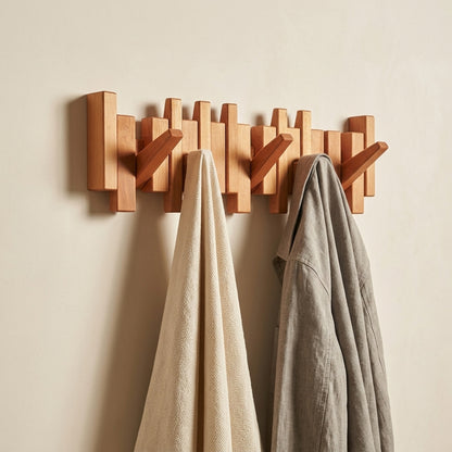 Solid Beech&Walnut Wall Organizer