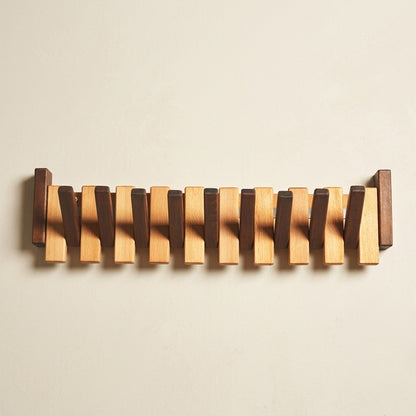 Solid Beech&Walnut Wall Organizer