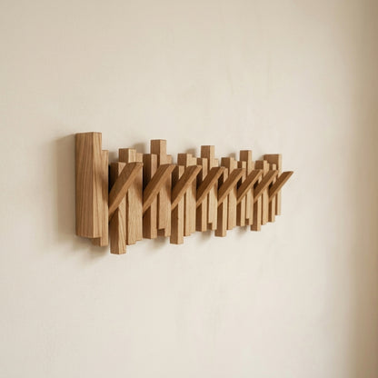 Oak wood Irregular Wall Rack