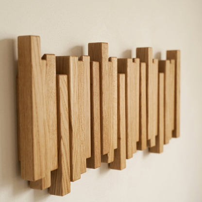 Oak wood Irregular Wall Rack