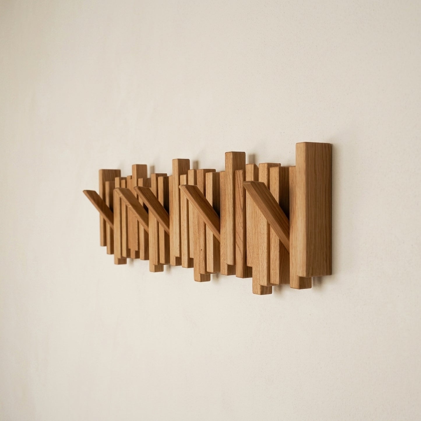 Oak wood Irregular Wall Rack