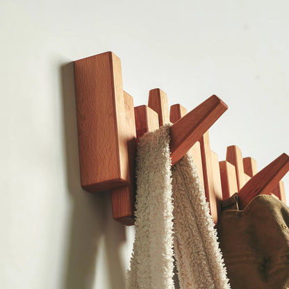Solid Beech&Walnut Wall Organizer