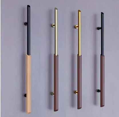 Long Wood Metal Door Handle